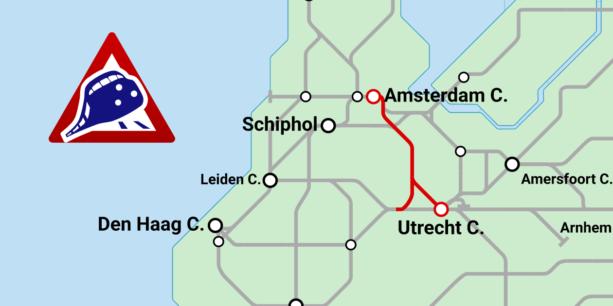 Amsterdam - Utrecht; Amsterdam - Gouda: defect spoor (5 maart 2025)