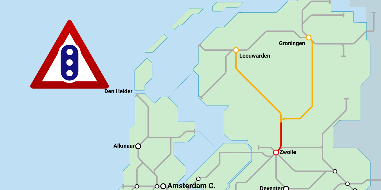 Zwolle - Groningen; Zwolle - Leeuwarden: signalling and points failure ...