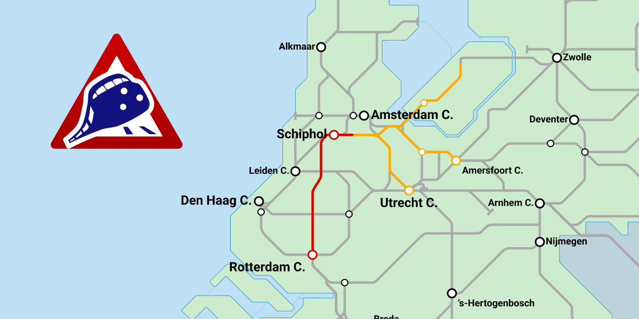 Amsterdam - Schiphol - Rotterdam: defective track (29 September 2026)
