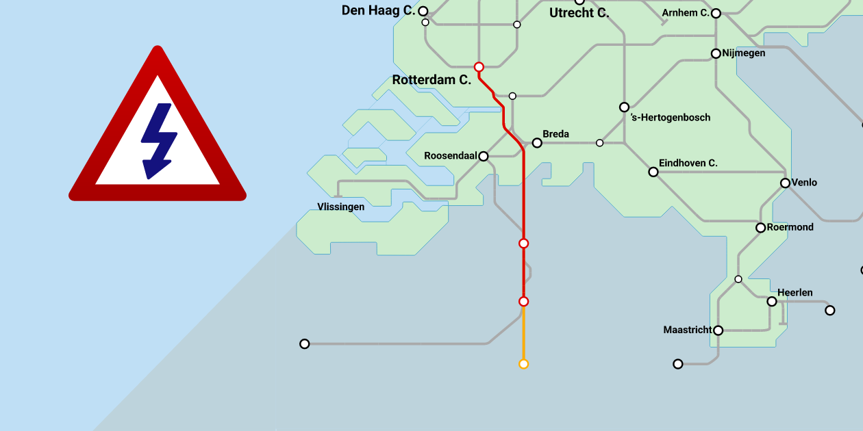 Rotterdam - Breda - Brussel: power failure (2 October 2026)
