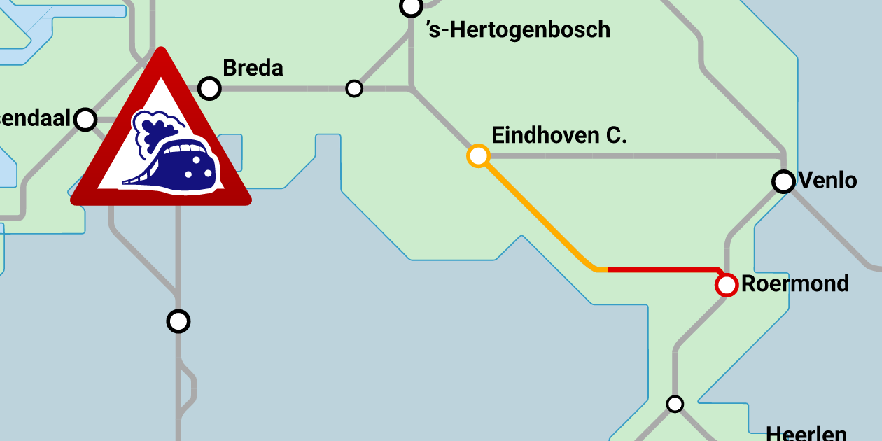 Eindhoven - Sittard: gestrande trein (2 oktober 2026)