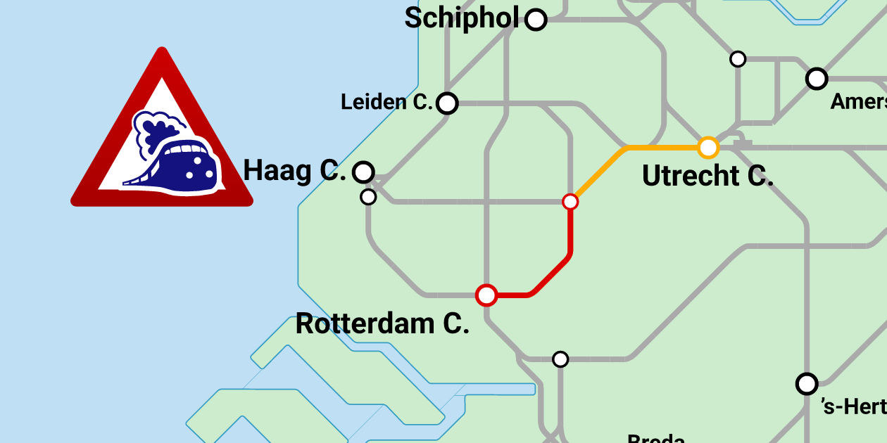 Utrecht - Rotterdam: defecte trein (6 oktober 2026)