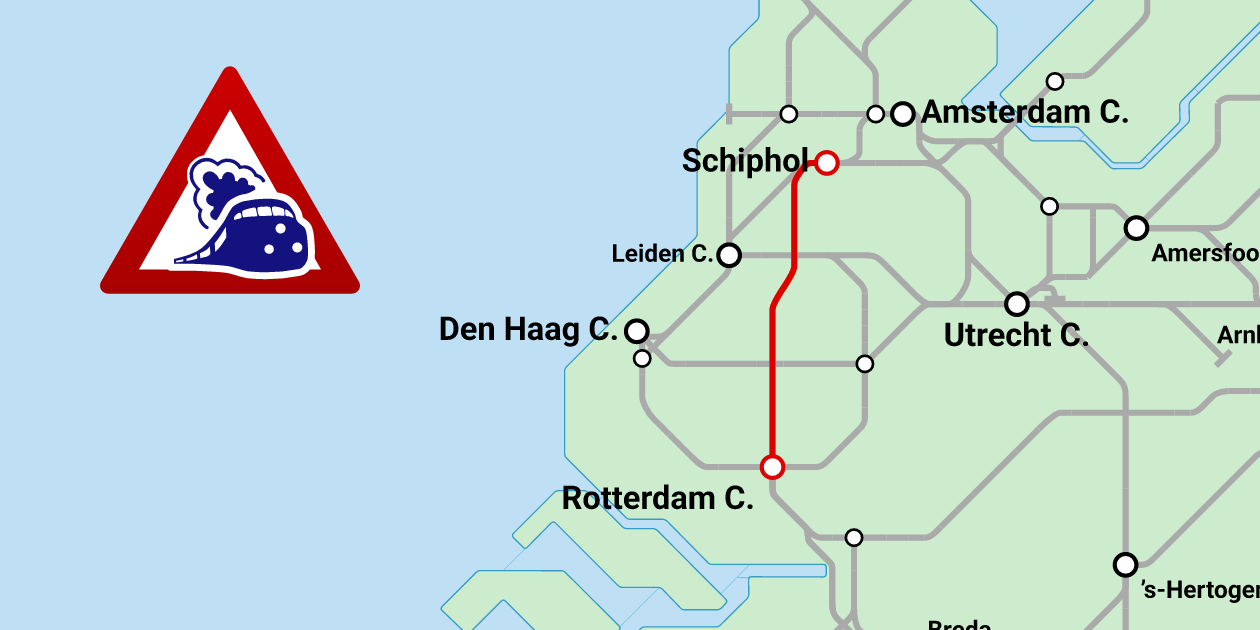 Schiphol - Rotterdam: broken down train (7 October 2026)