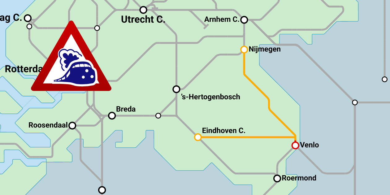 Eindhoven - Venlo: defecte trein (21 oktober 2026)