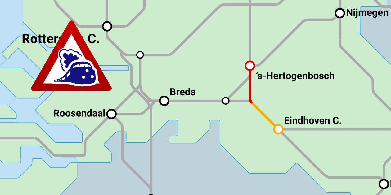 's-Hertogenbosch - Eindhoven: gestrande trein (27 oktober 2026)