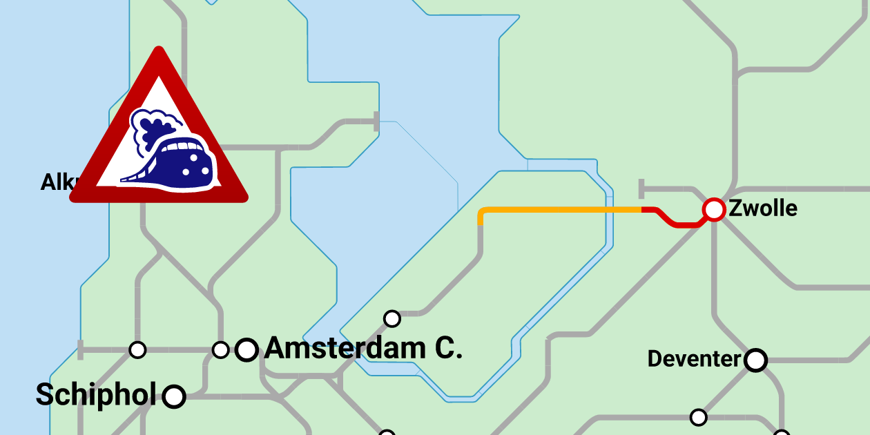 Lelystad - Zwolle: defecte trein (28 oktober 2026)