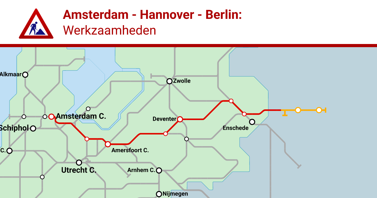 Amsterdam - Hannover - Berlin: engineering works